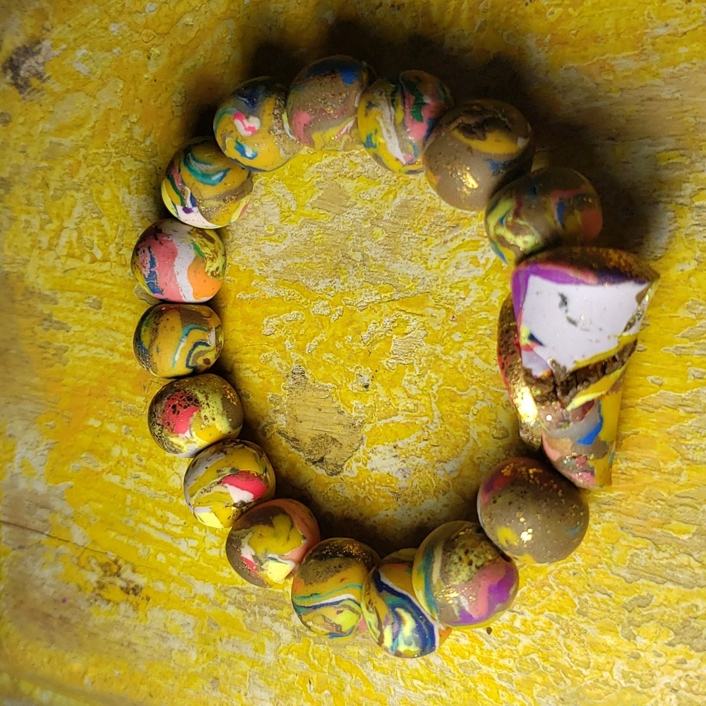 16 Handmade Clay beads
